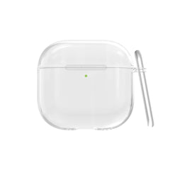 Cover protettiva trasparente con moschettone per AirPods 4