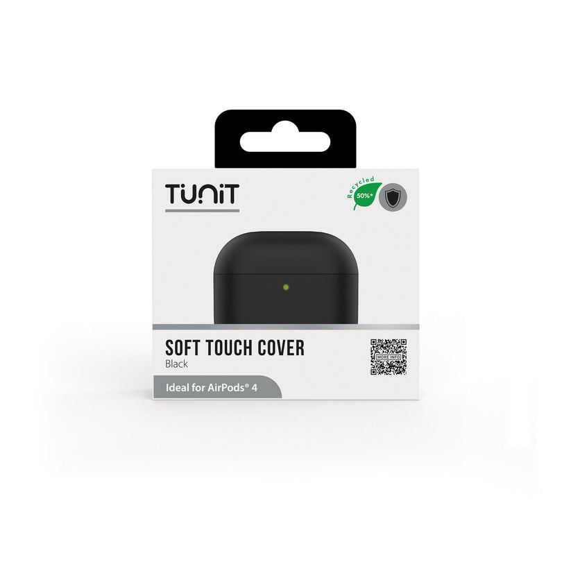 Cover Soft Touch nera per AirPods 4