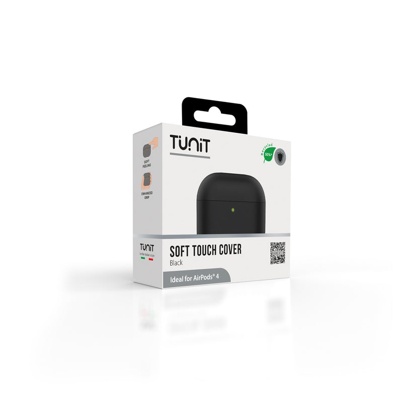Cover Soft Touch nera per AirPods 4