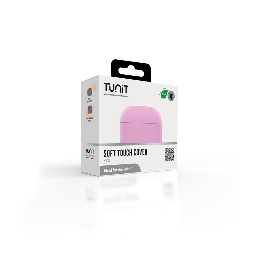 Cover Soft Touch rosa per AirPods 4