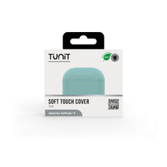Cover Soft Touch verde acqua per AirPods 4