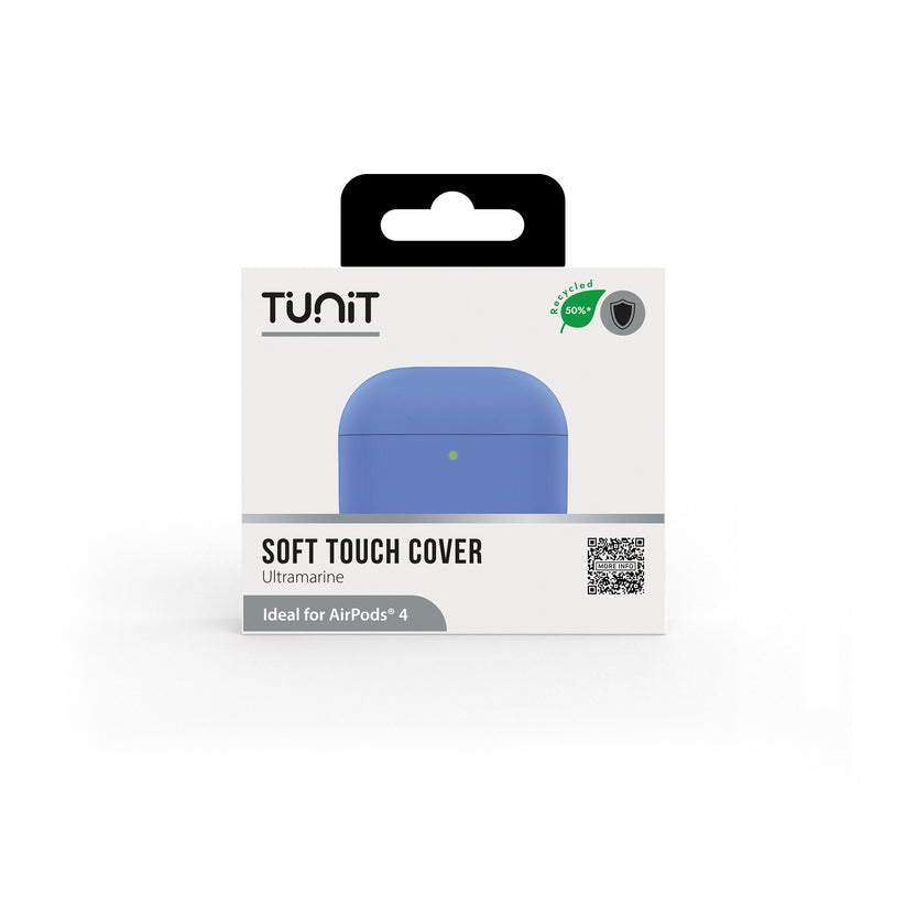 Cover Soft Touch blu oltremare per AirPods 4