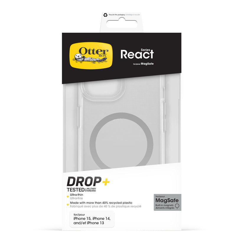 Custodia React MagSafe per iPhone 16e e iPhone 15/14/13 - Trasparente