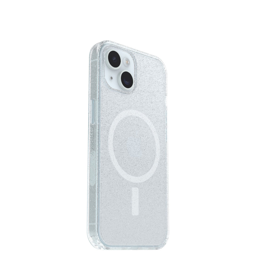 Custodia Symmetry Clear MagSafe per iPhone 16e e iPhone 15/14/13 - Glitter trasparente