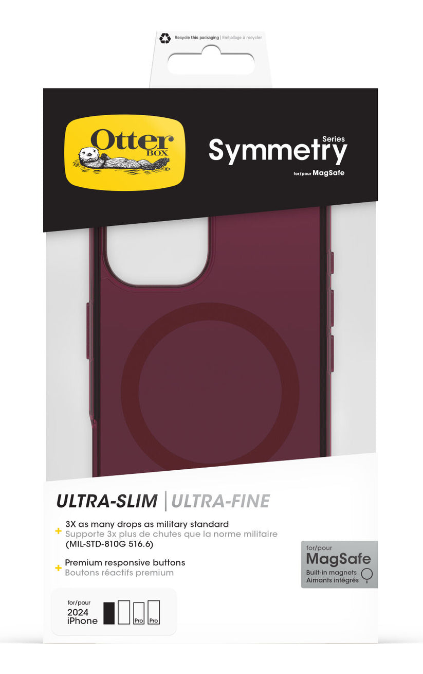 Custodia Symmetry Clear Magsafe per iPhone 16 - Bordeaux