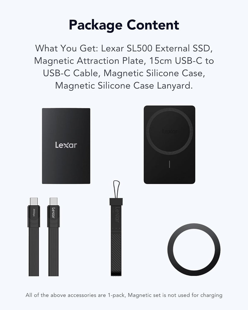SSD Esterno Portatile 1TB con Set Magnetico - USB 3.2 Gen2