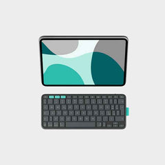 Custodia con tastiera Logitech Flip Folio per iPad Pro 11" M4 e iPad Air 11" M2/M3 e iPad Air 10,9" 5a gen. - Grafite