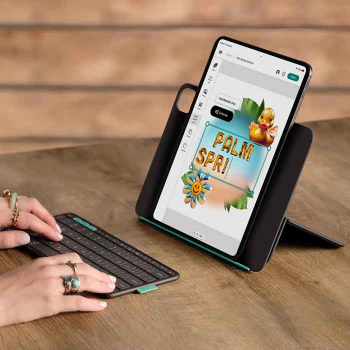Custodia con tastiera Logitech Flip Folio per iPad Pro 11" M4 e iPad Air 11" M2/M3 e iPad Air 10,9" 5a gen. - Grafite