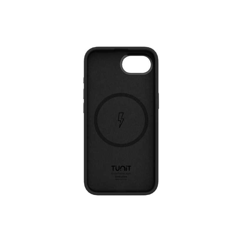 Cover in silicone compatibile MagSafe di Tunit per iPhone 16e - Nero
