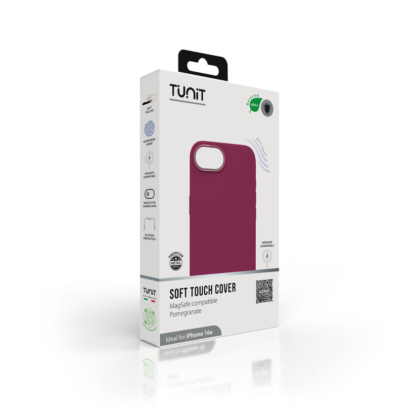 Cover in silicone compatibile MagSafe di Tunit per iPhone 16e - Fucsia