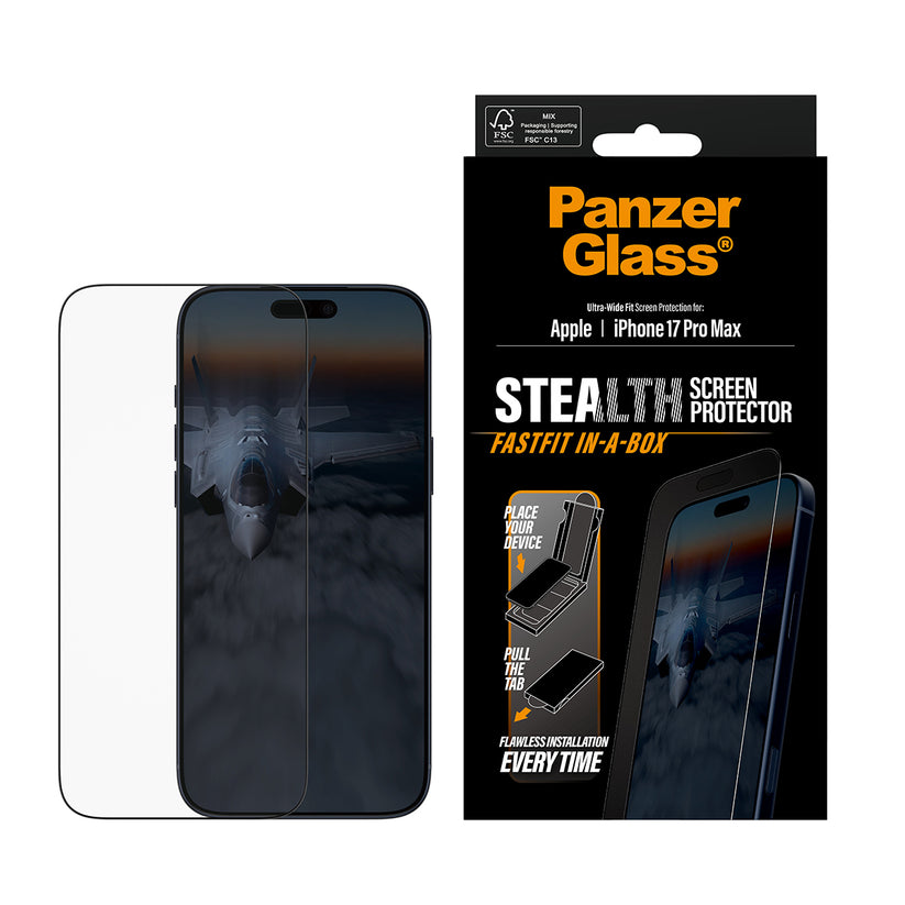 Protezione Anti-Riflesso PanzerGlass Stealth per iPhone 17 Pro Max