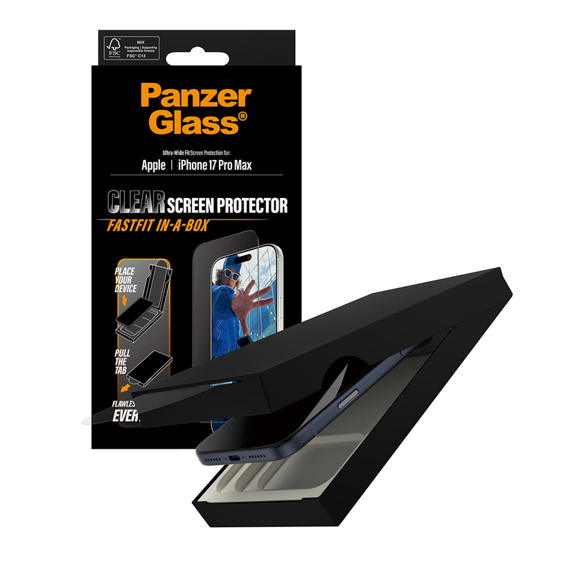 PanzerGlass Screen Protector Ultra-Wide Fit per iPhone 17 Pro Max
