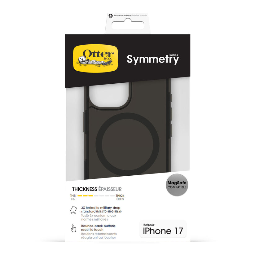 Cover Symmetry Series Clear con MagSafe per iPhone 17 - Nero