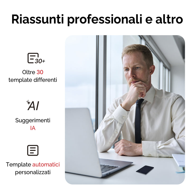 PLAUD NOTE Registratore Vocale IA di livello professionale