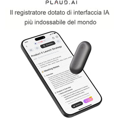 Plaud NotePin - Registratore IA indossabile