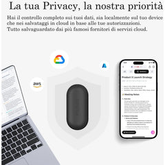 Plaud NotePin - Registratore IA indossabile