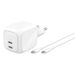 Doppio caricabatteria GaN USB-C da 67W con cavo USB-C - Belkin BoostCharge Pro
