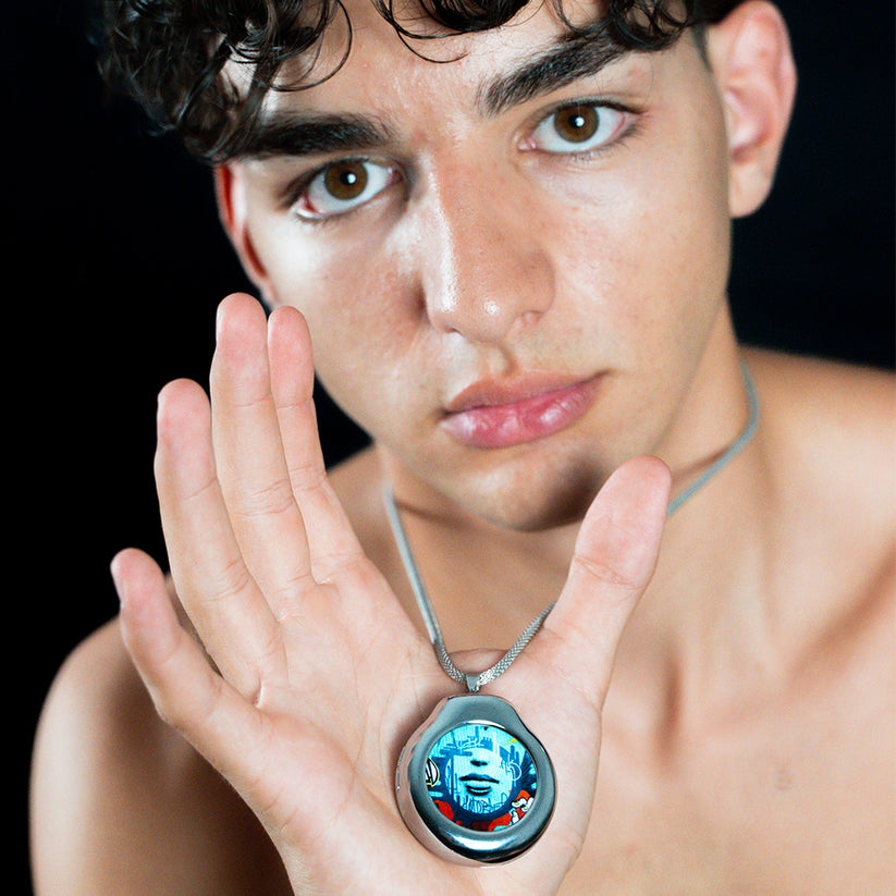 Coverride Smart Pendant - Argento con collana argentata