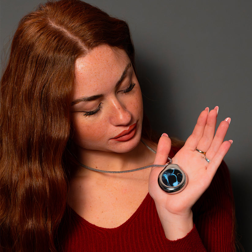 Coverride Smart Pendant - Argento con collana argentata