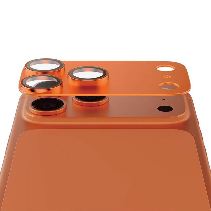 PanzerGlass Fender - Protezione per la fotocamera di iPhone 17 Pro Max arancione cosmico