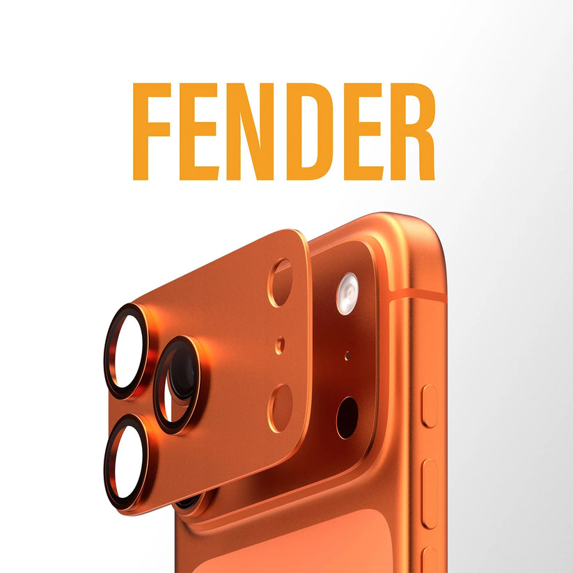 PanzerGlass Fender - Protezione per la fotocamera di iPhone 17 Pro Max arancione cosmico