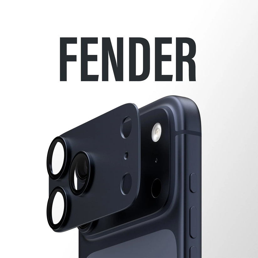 PanzerGlass Fender - Protezione per la fotocamera di iPhone 17 Pro Max blu profondo