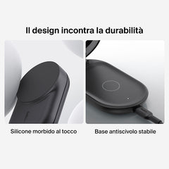 Belkin UltraCharge - Caricabatteria wireless magnetico pieghevole 3in1 con Qi2 da 25W - Nero