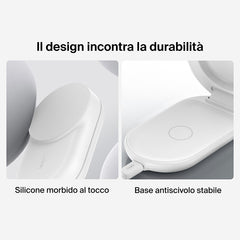 Belkin UltraCharge - Caricabatteria wireless magnetico pieghevole 3in1 con Qi2 da 25W - Bianco