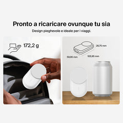 Belkin UltraCharge - Caricabatteria wireless magnetico pieghevole 3in1 con Qi2 da 25W - Bianco