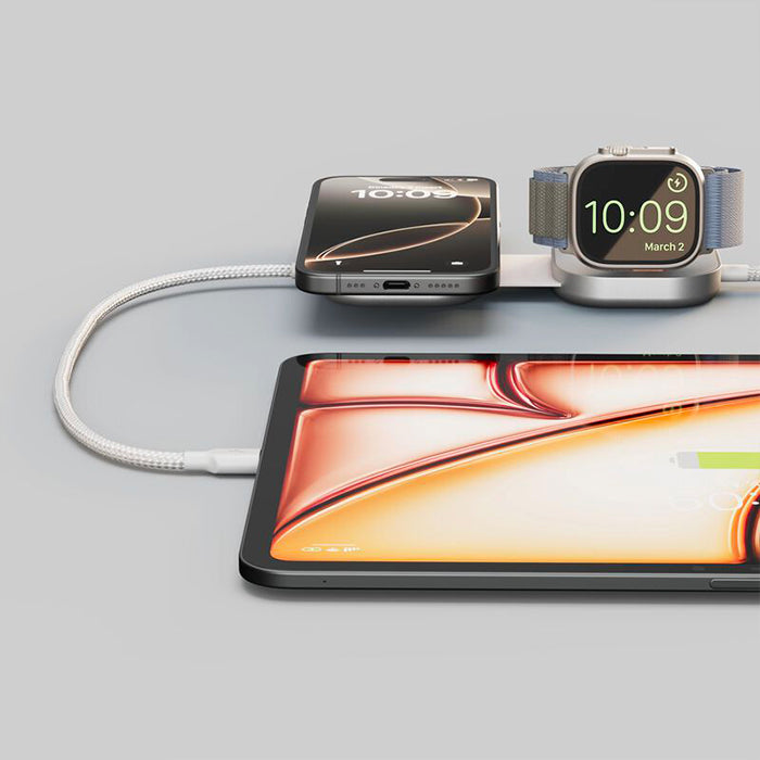 Zens Charging Cable Pro 3 con Qi2 + USB C-C + Apple Watch