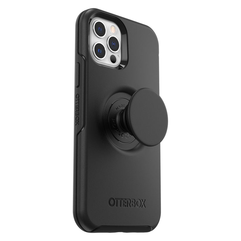 OtterBox Symmetry + PopSockets nero per iPhone 12 e 12 Pro