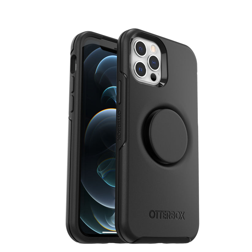 OtterBox Symmetry + PopSockets nero per iPhone 12 e 12 Pro