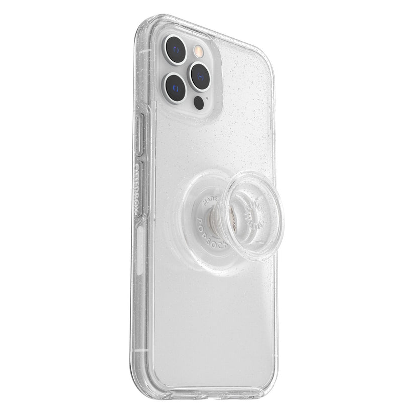 OtterBox Symmetry + Popsockets- Custodia per iPhone 12 Pro Max Stardust Clear