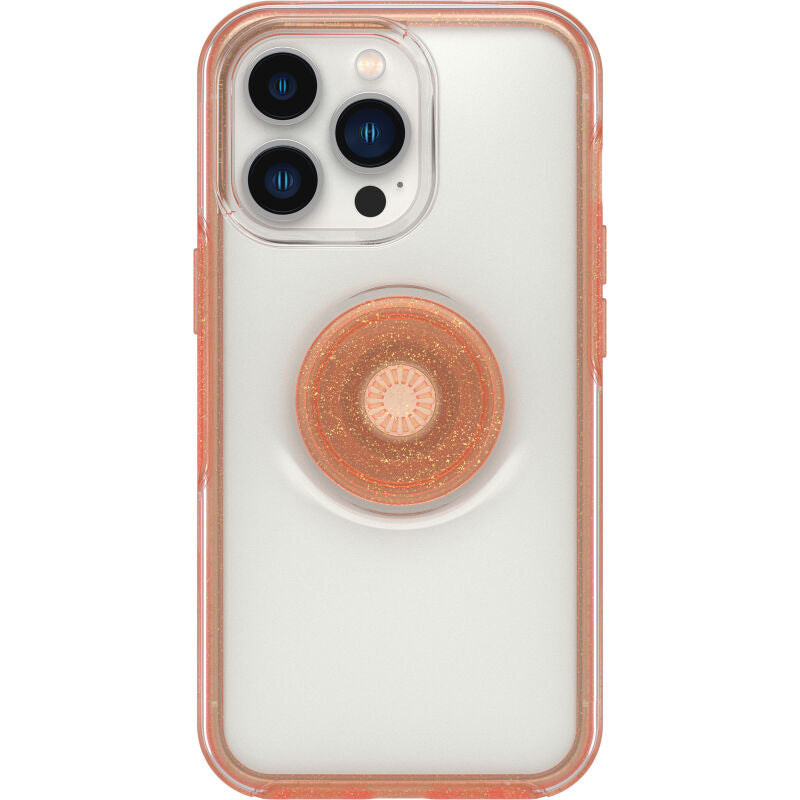 Cover per iPhone 13 Pro OtterBox Otter+Pop - Trasparente e corallo