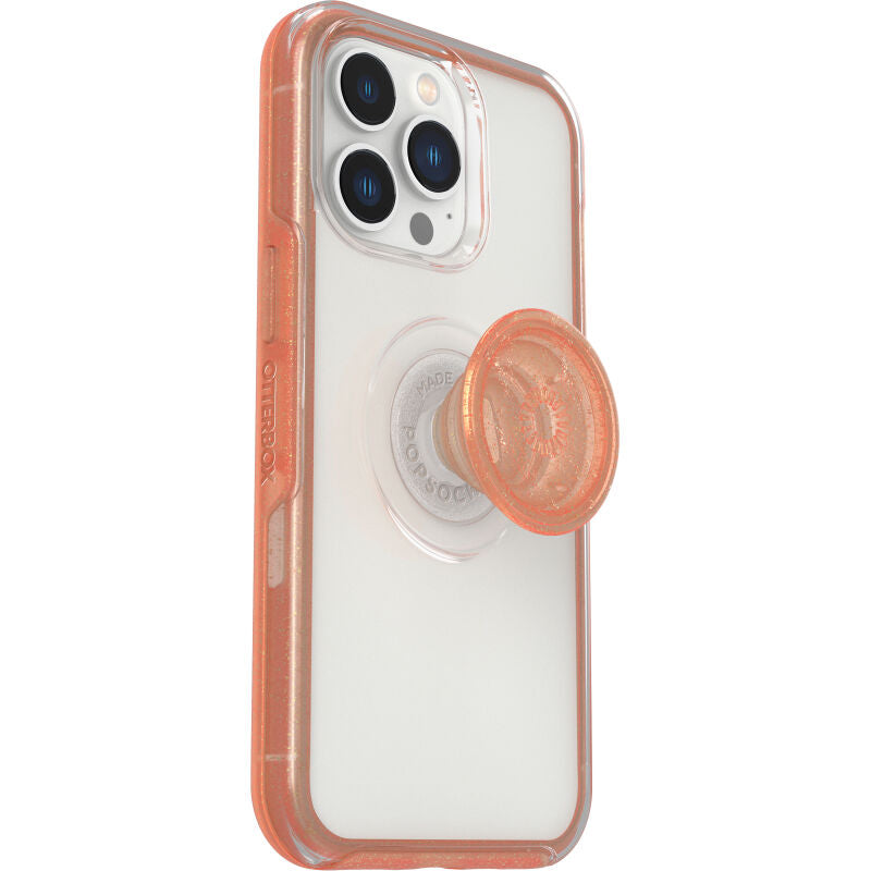 Cover per iPhone 13 Pro OtterBox Otter+Pop - Trasparente e corallo