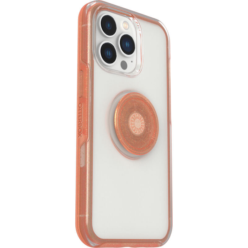 Cover per iPhone 13 Pro OtterBox Otter+Pop - Trasparente e corallo
