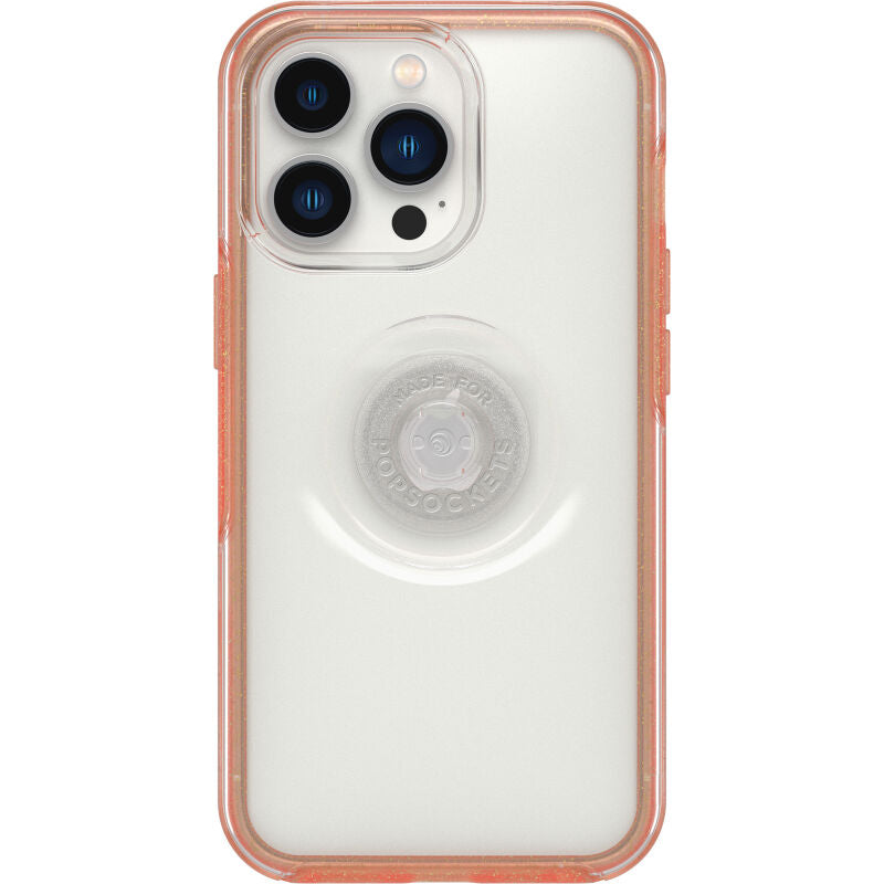 Cover per iPhone 13 Pro OtterBox Otter+Pop - Trasparente e corallo