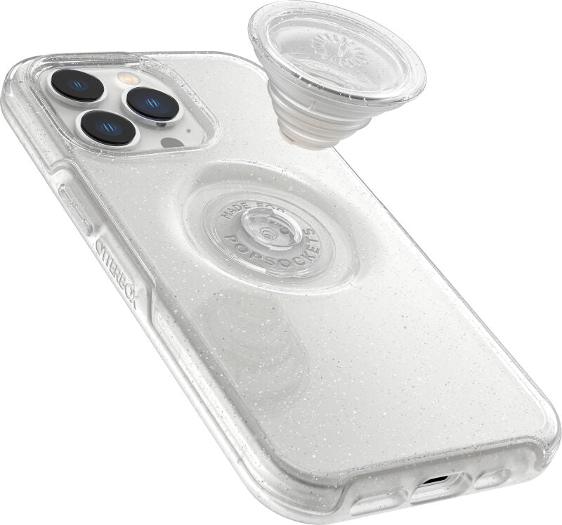 Cover per iPhone 13 Pro OtterBox Otter+Pop trasparente scintillante