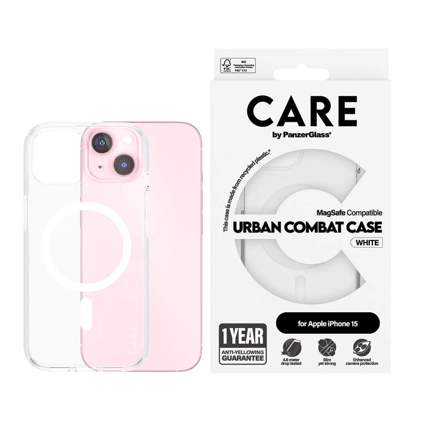 CARE by PanzerGlass Flagship Case Transparent Urban Combat per iPhone 15