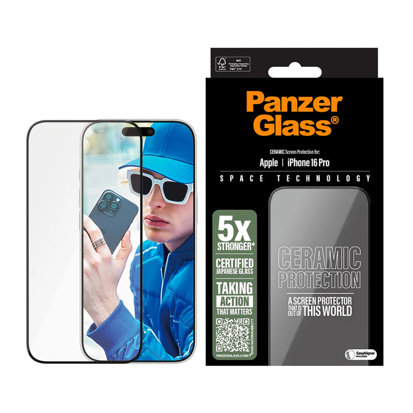 PanzerGlass Ceramic Screen Protector per iPhone 16 Pro