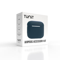 Kit con Cover Tunit per Apple AirPods 3a generazione - Blu navy