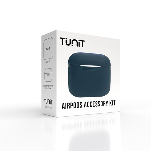 Kit con Cover Tunit per Apple AirPods 3a generazione - Blu navy