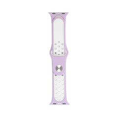 Cinturino Tunit Sport per Apple Watch 38/40/41/42mm - Lilla e bianco