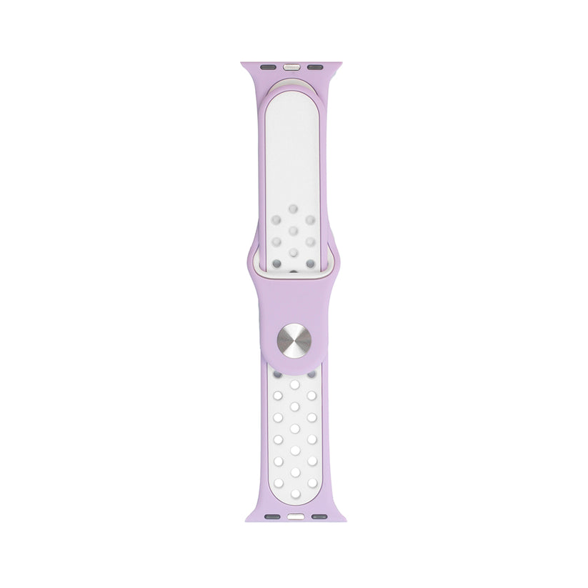 Cinturino Tunit Sport per Apple Watch 38/40/41/42mm - Lilla e bianco