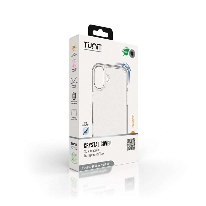 Custodia Tunit trasparente per iPhone 16 Plus