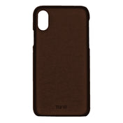 Custodia in pelle per iPhone XS Max - Testa di moro
