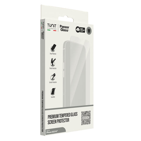 Vetrino Tunit SAFE. by PanzerGlass per iPhone 15 e iPhone 16