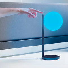 Lexon Bubble Lamp - Lampada da scrivania con caricatore wireless integrato - Blu scuro